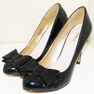 Diba Black Patent Bow Heels